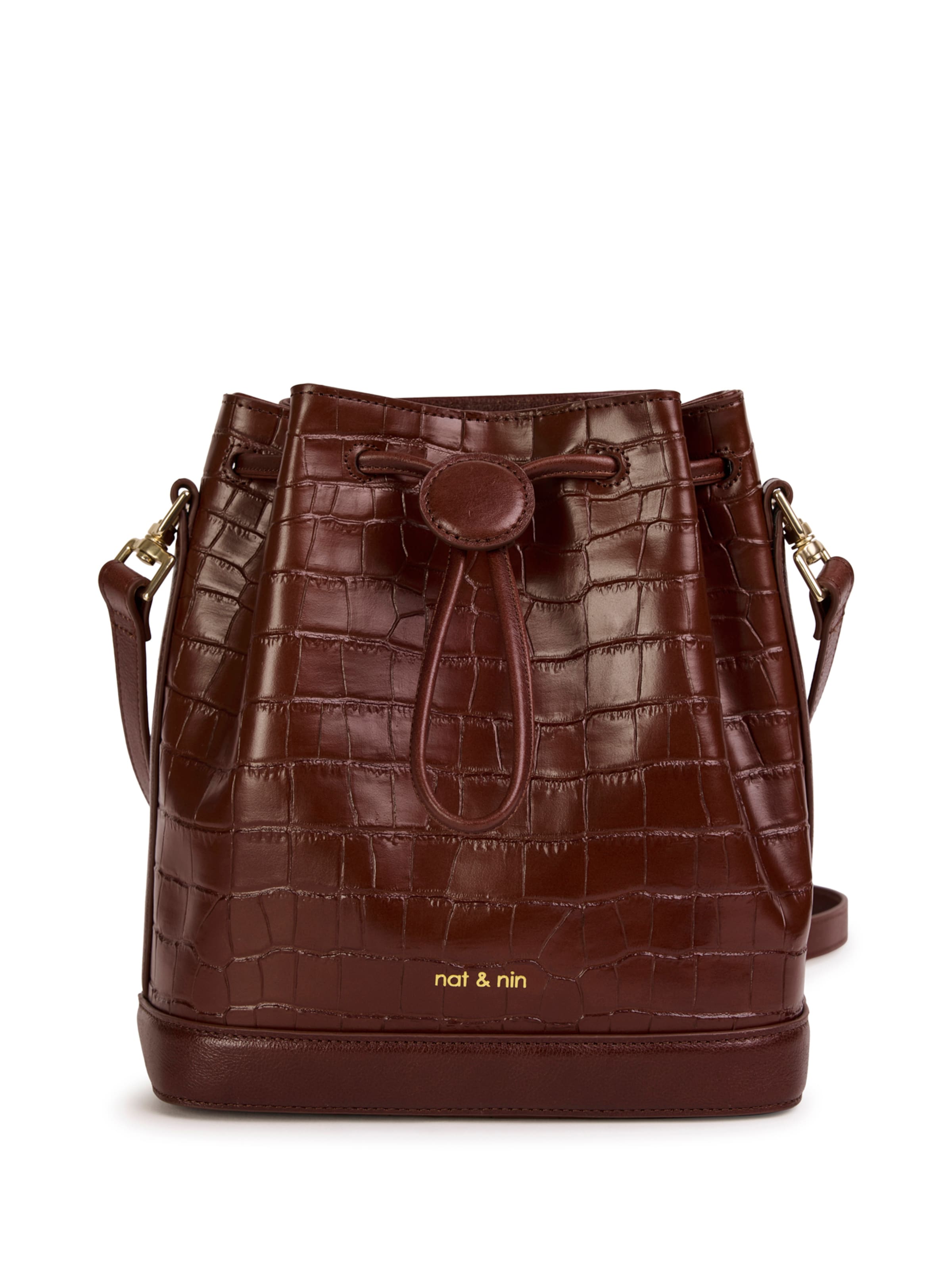 Nat&Nin Taška přes rameno ' NORAH ' – hnědá: přední strana