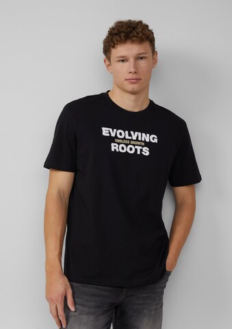 QS T-Shirt in Schwarz: Vorderseite