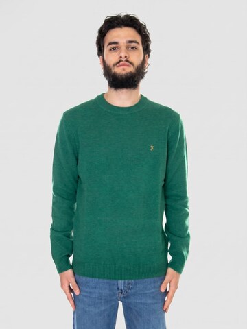 FARAH Trui 'Birchall' in Groen: voorkant