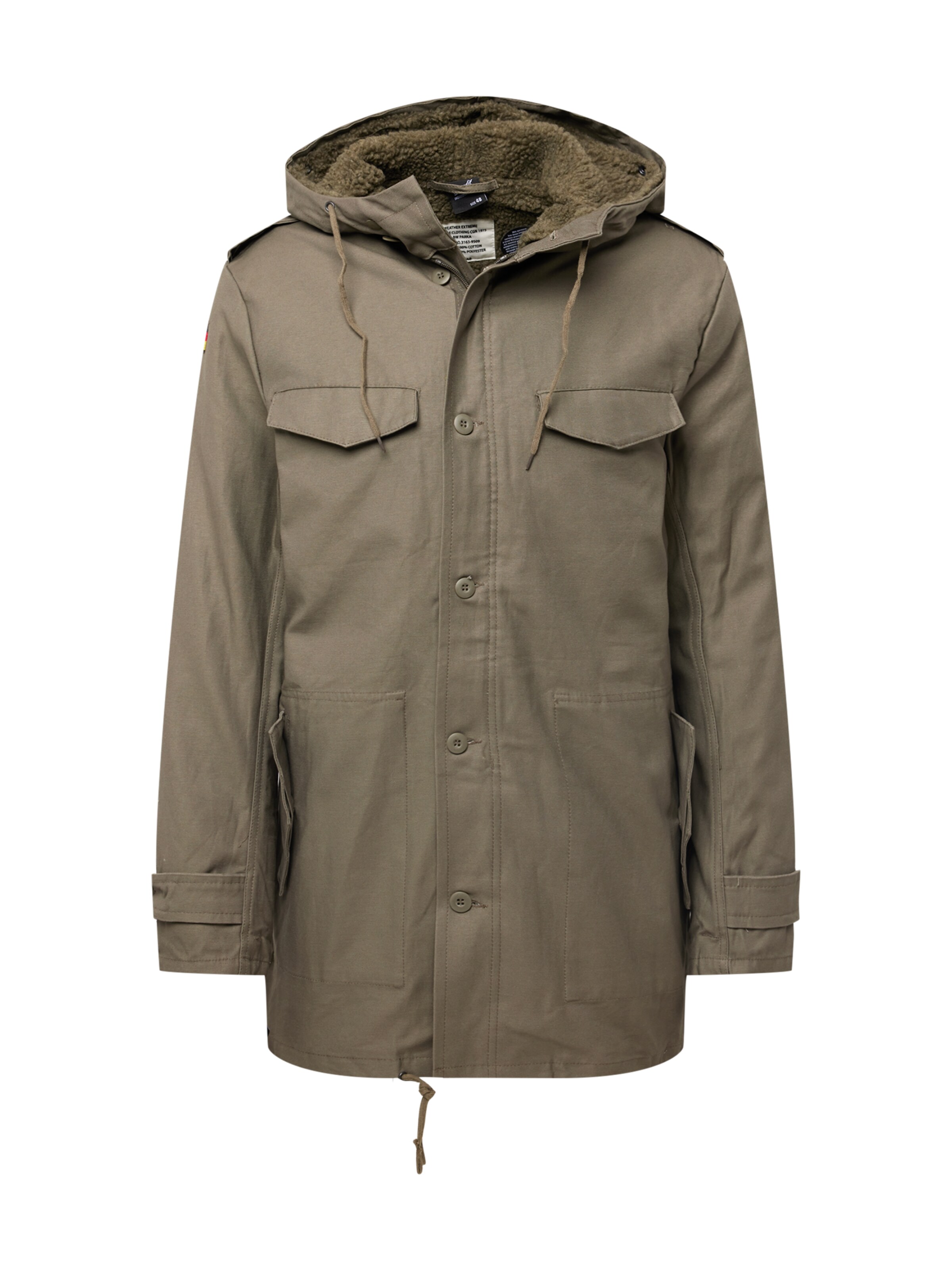 Parka invernale di Brandit in verde: frontale