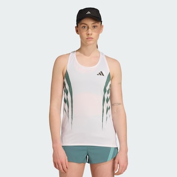 Haut de sport 'Adizero' ADIDAS PERFORMANCE en blanc : devant