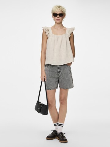 PIECES Blouse 'PCKiara' in Grey