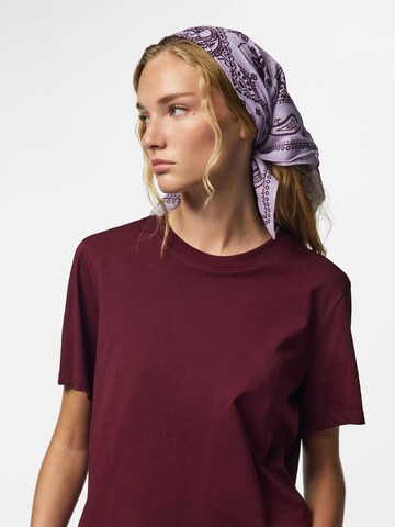 Foulard di PIECES in lilla: frontale