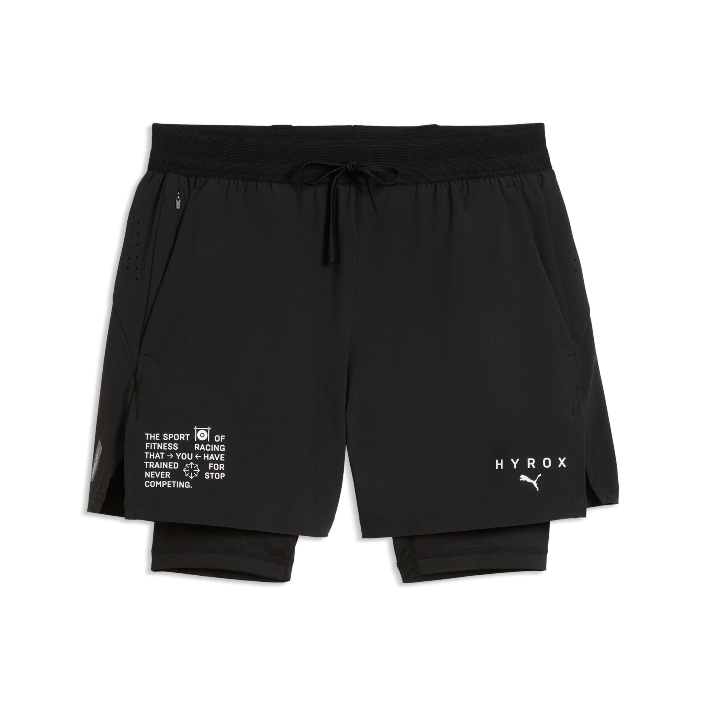 PUMA Regular Sportshorts in Schwarz: Vorderseite