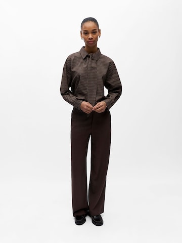 Loosefit Pantalon 'OBJSanne Aline' OBJECT en marron