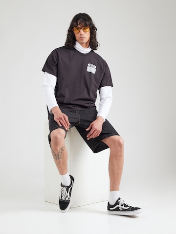 G-STAR Regular fit Тениска 'Barcode' в черно