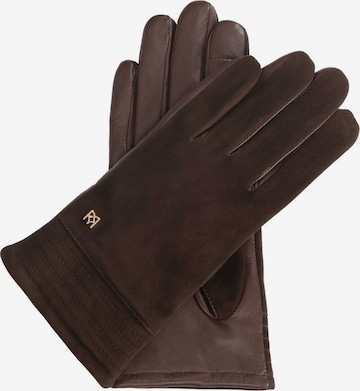 Kazar Full Finger Gloves in Brown: front