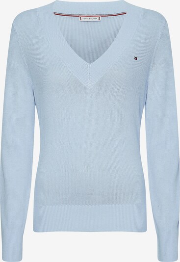 TOMMY HILFIGER V-Neck Regular Fit Jumper in navy / hellblau / blutrot / weiß, Produktansicht