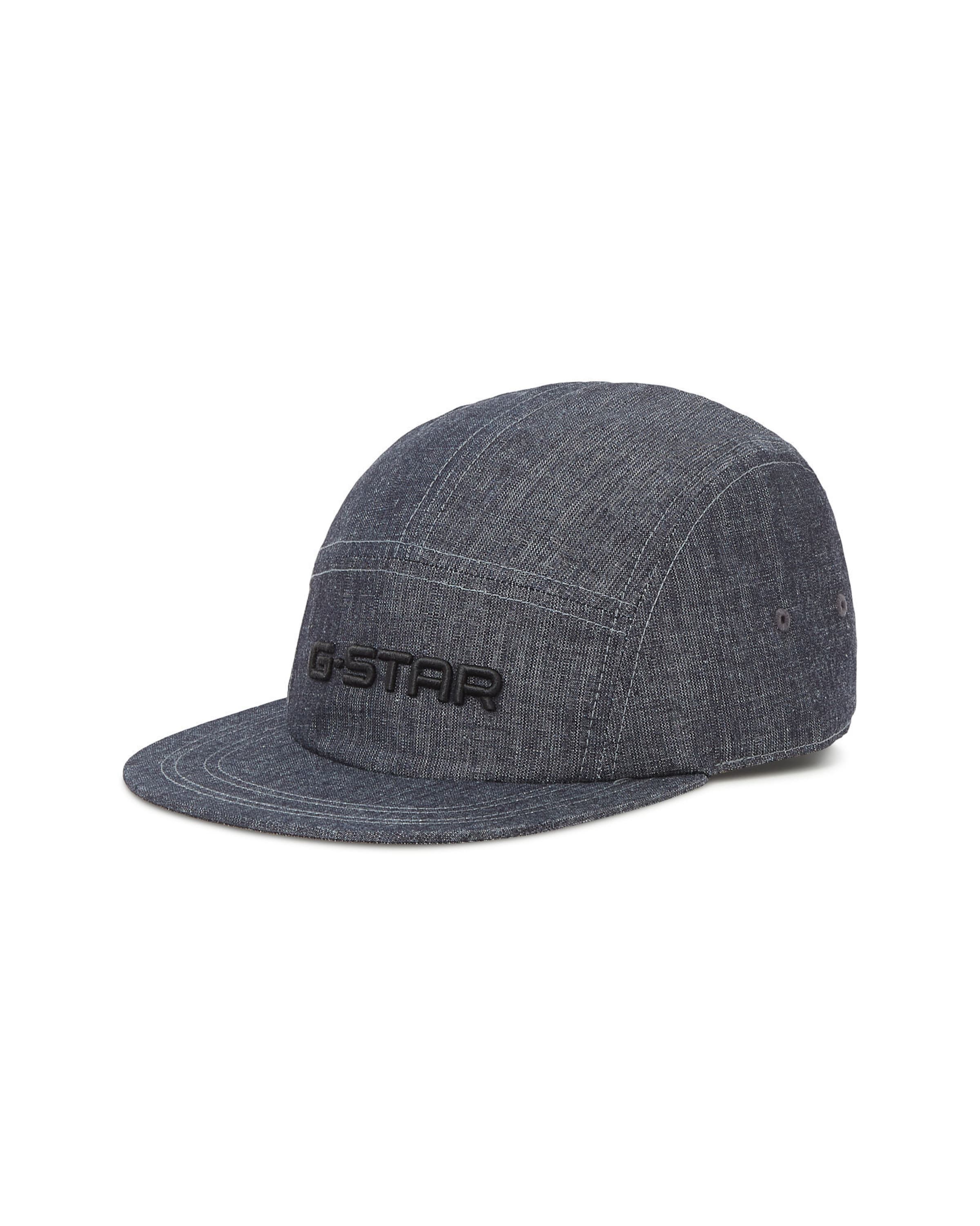 G-STAR Muts 'Flat Brim 5 Panel Cap' in Blauw: voorkant