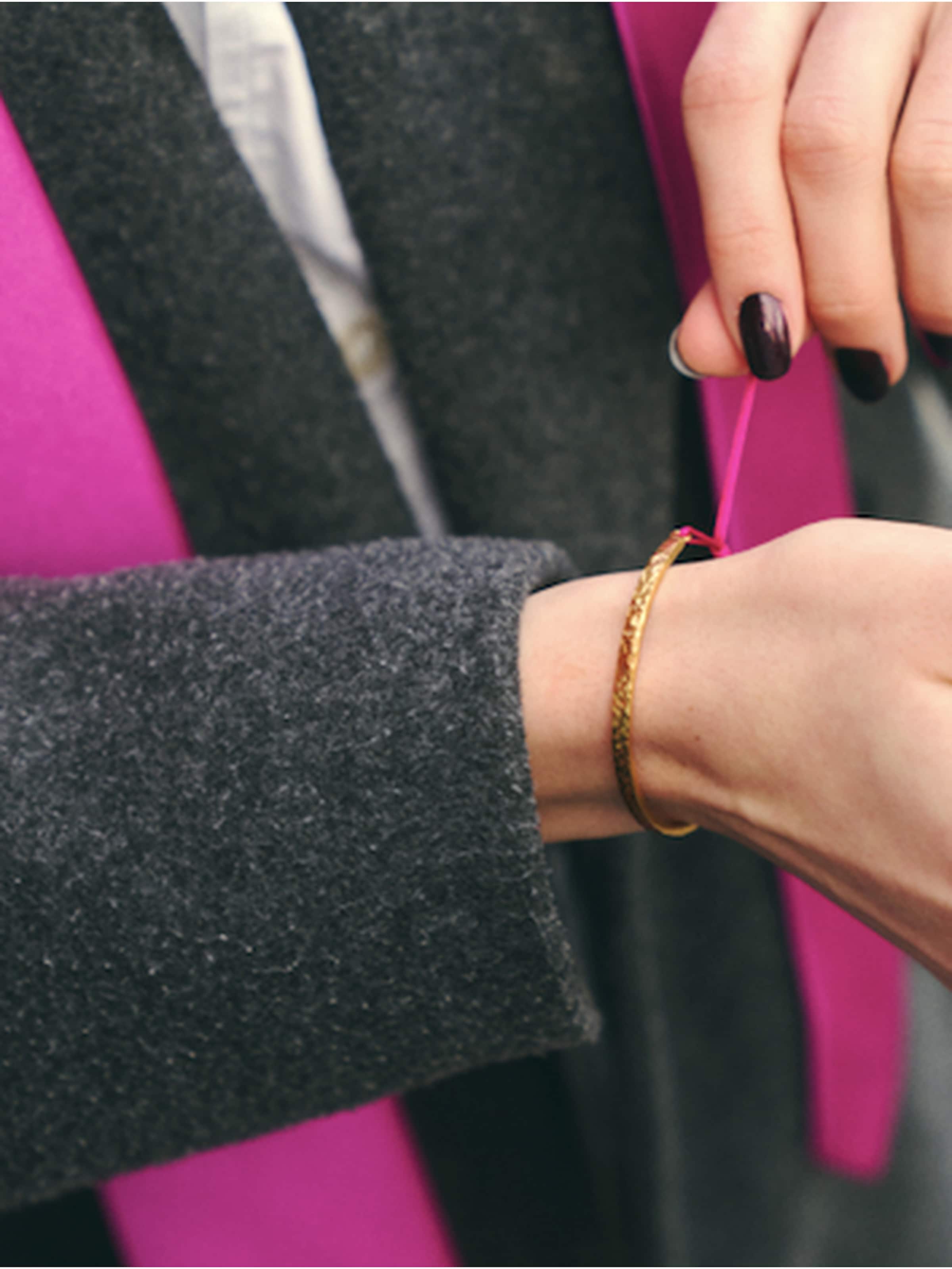 Les Reines Armband 'Rosy' in Goud