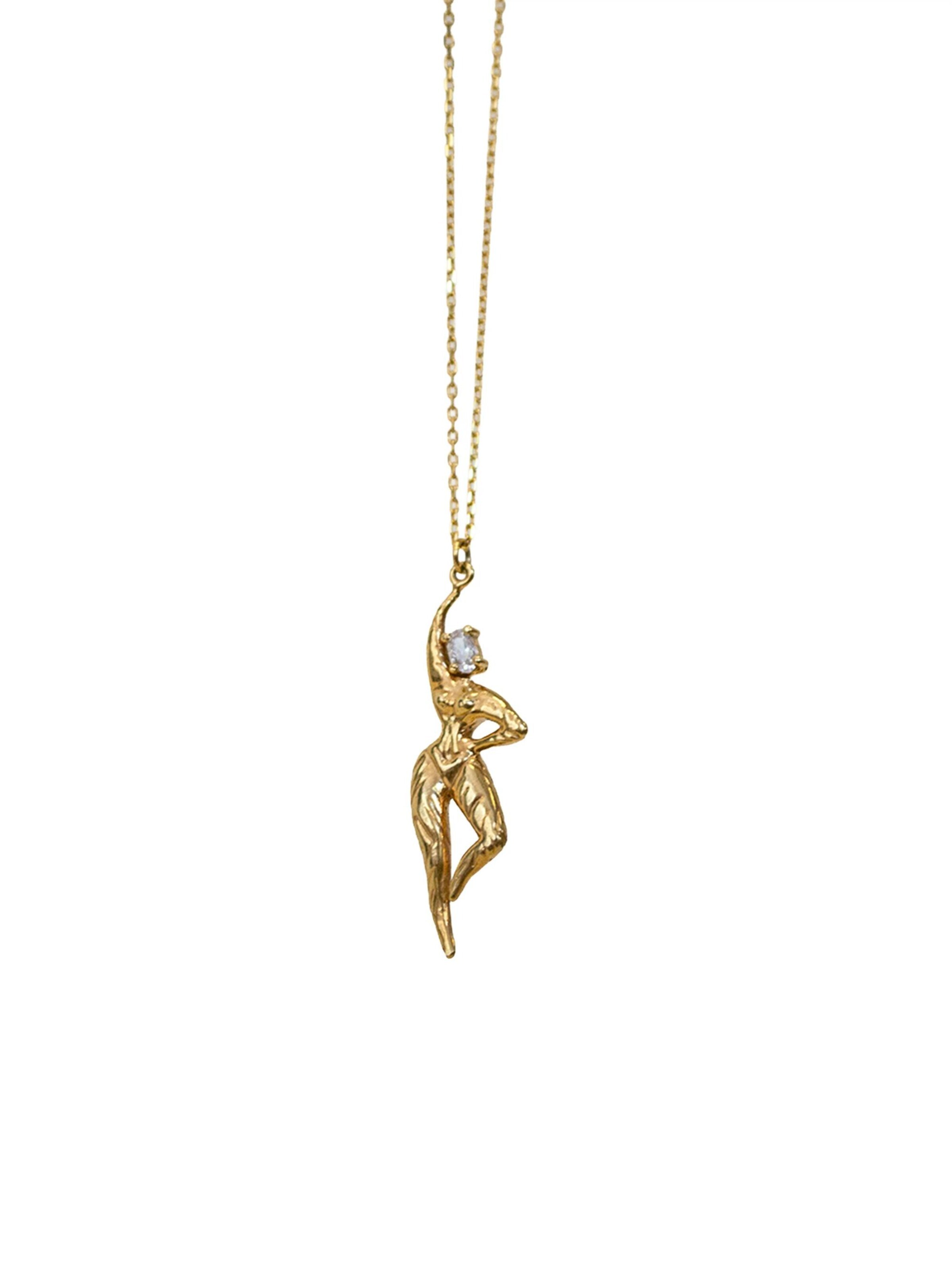 ALICE Designs Ketting 'Aethera Gold-Plated Pendant' in Goud: voorkant