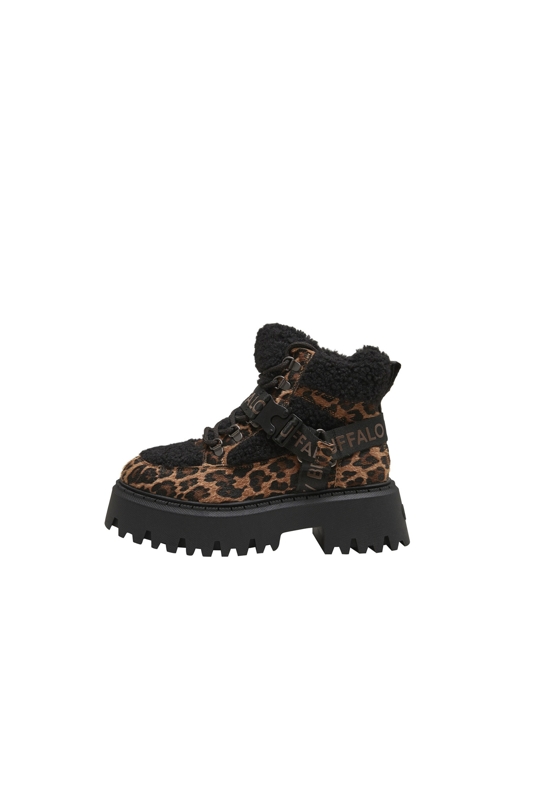 BUFFALO Schnürstiefelette 'Aspen' in 36 in braun / hellbraun / schwarz, Produktansicht