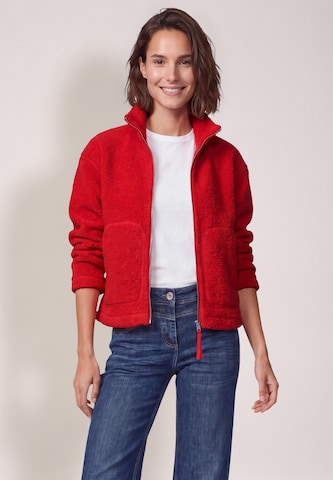 CECIL Zip-Up Hoodie in Red: front