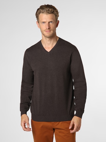 Pull-over Finshley & Harding en marron : devant