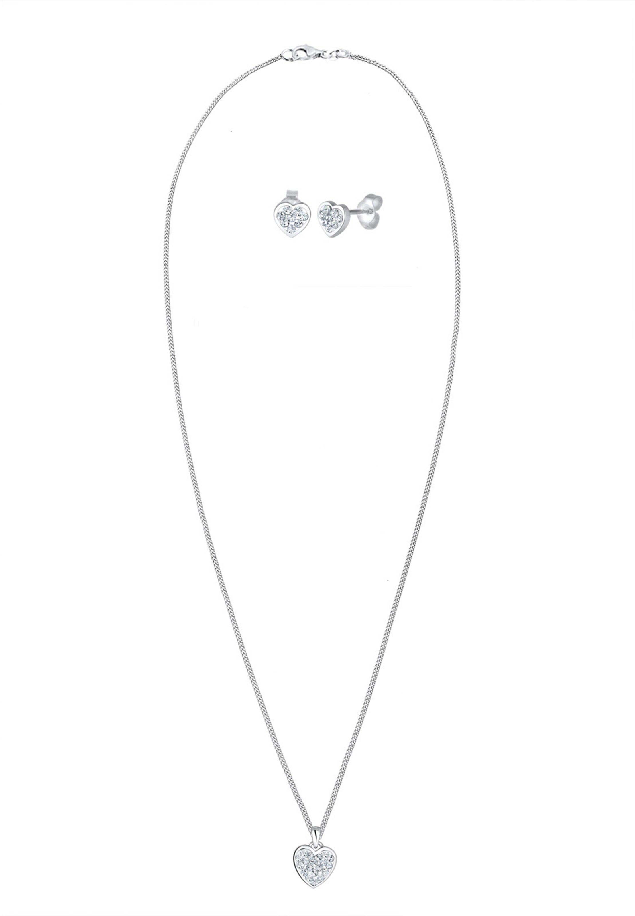 ELLI Sieraden set 'Herz' in Zilver