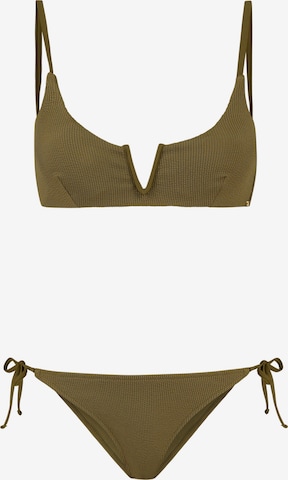 Shiwi Bralette Bikini 'Leah' in Green: front