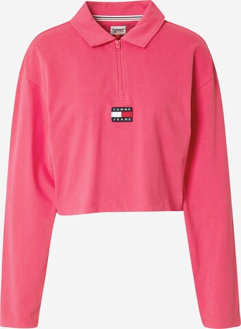 T-shirt Tommy Jeans en rose : devant