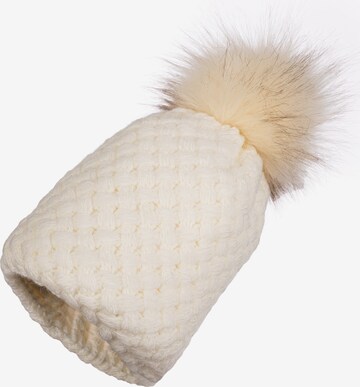 Cassandra Accessoires Beanie 'Linn' in White: front