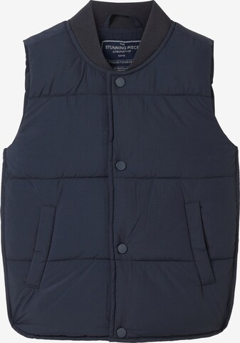 Gilet TOM TAILOR en bleu : devant