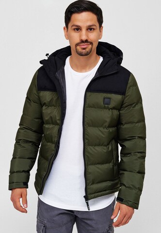 INDICODE JEANS Between-season jacket 'Eberhardy' in Green: front