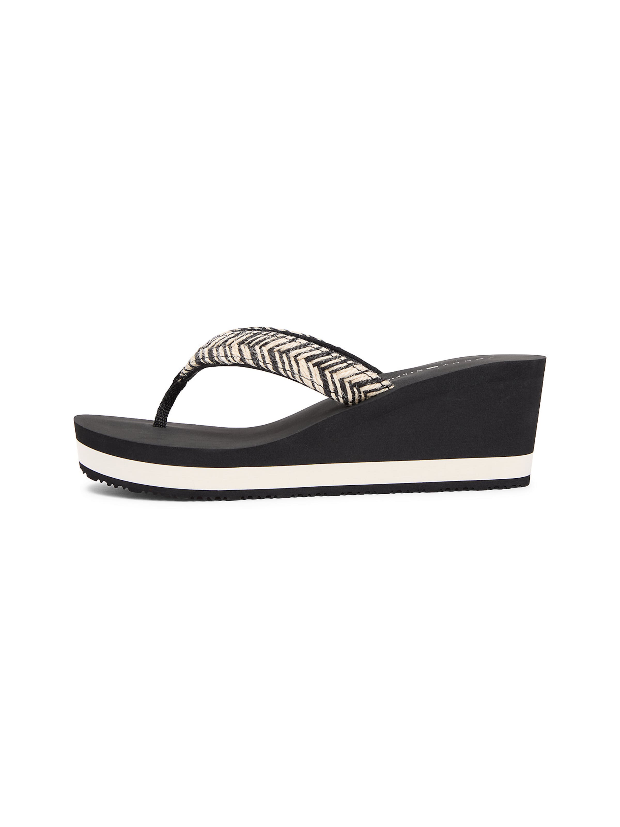TOMMY HILFIGER Teenslipper in Zwart: voorkant