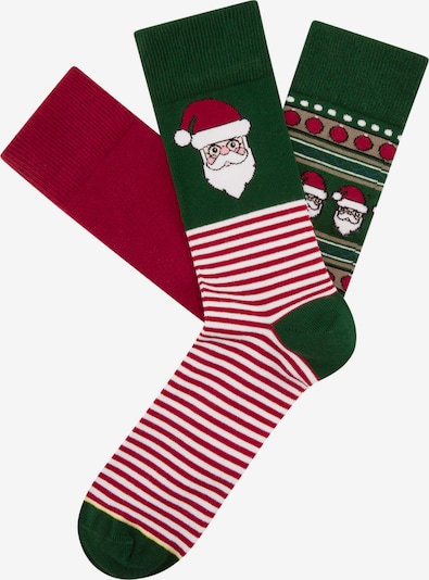 Cheerio Sokid 'Ugly Chtistmas/ Funky Santa' kuusk / segavärvid / tulipunane / valge, Tootevaade