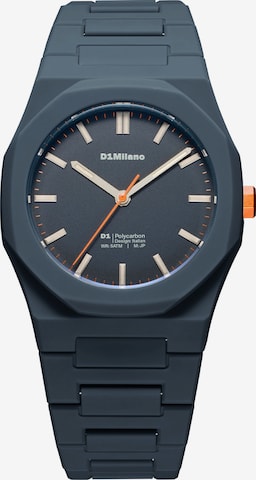 D1 Milano Analoguhr in Silber: Vorderseite