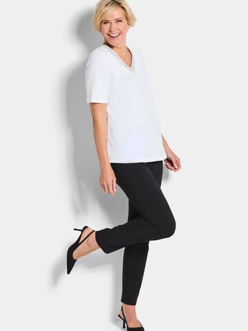 Goldner Shirt in Weiß