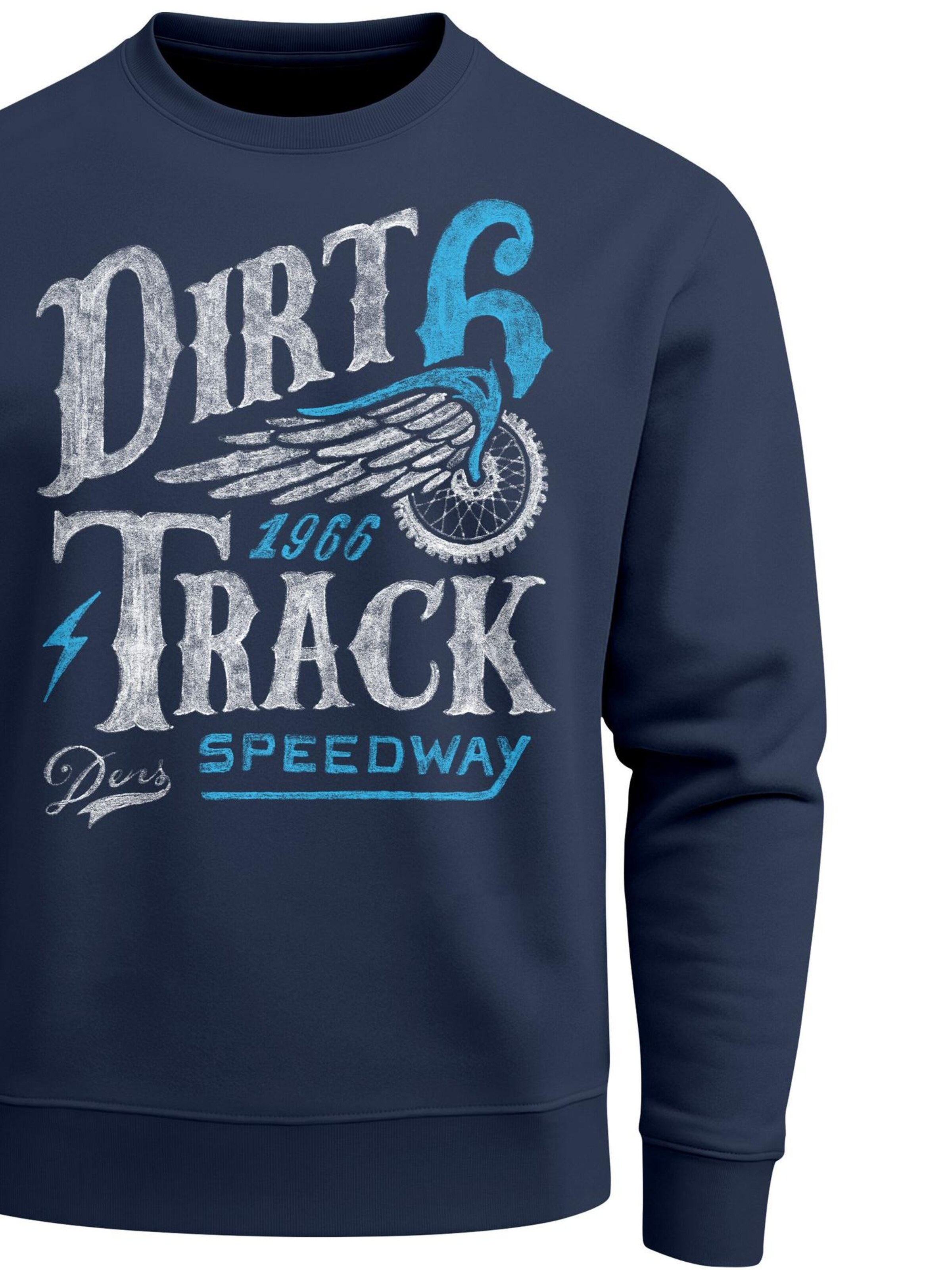 Neverless Sweatshirt 'Dirt Track' in Blue