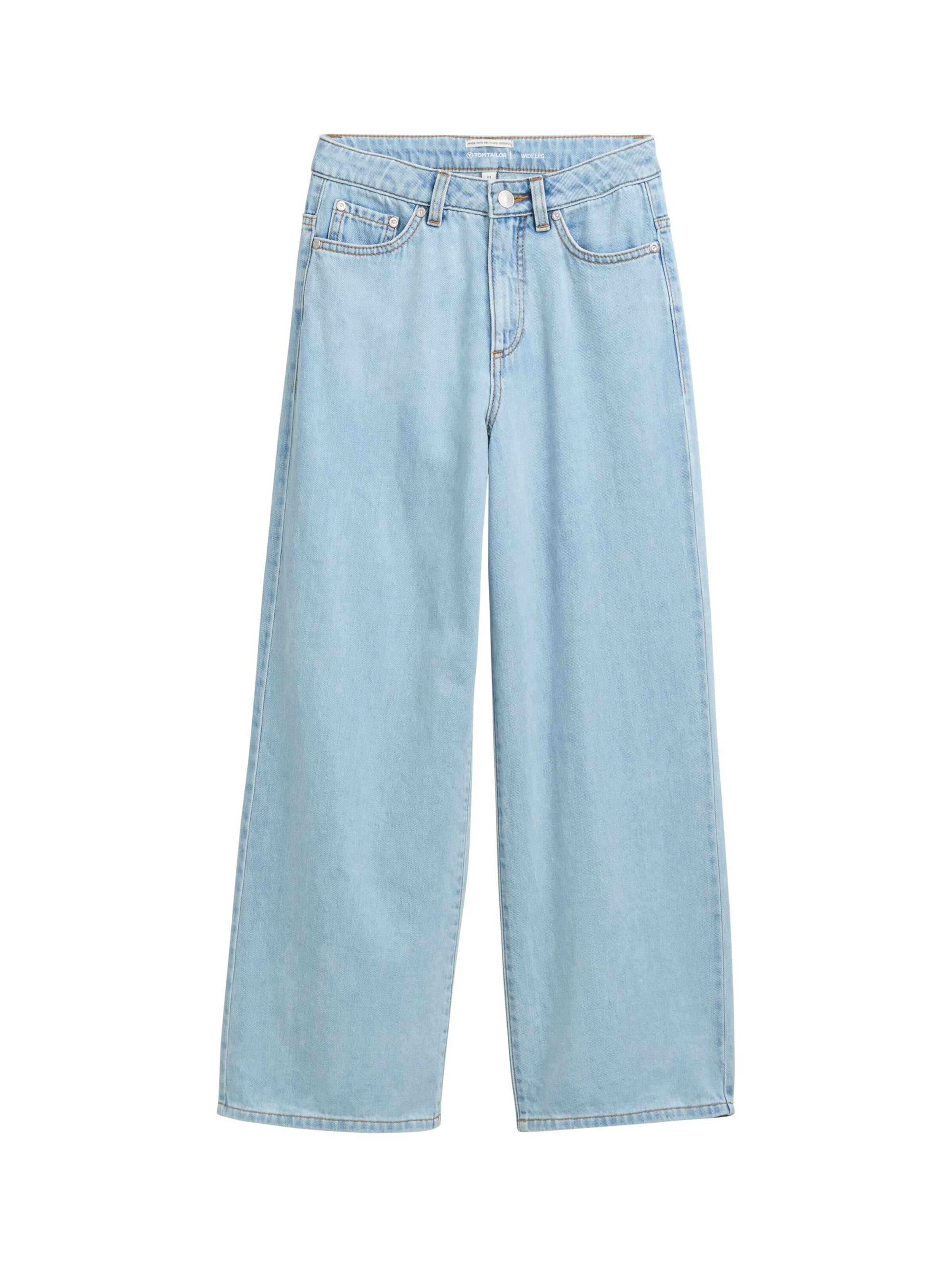 Wide leg Jeans de la TOM TAILOR pe albastru: față