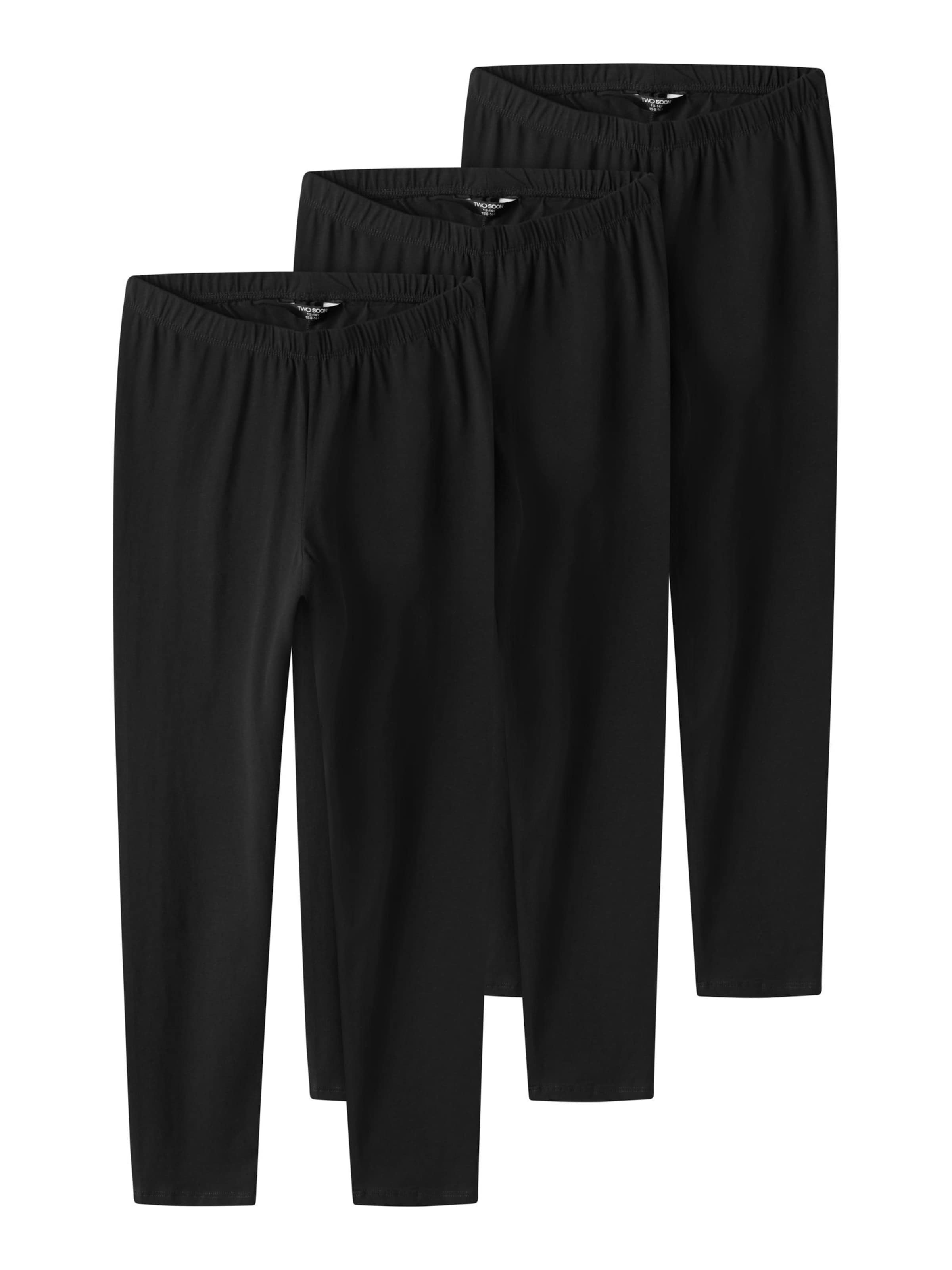 TWO SOON Skinny Leggings 'Capri' i sort