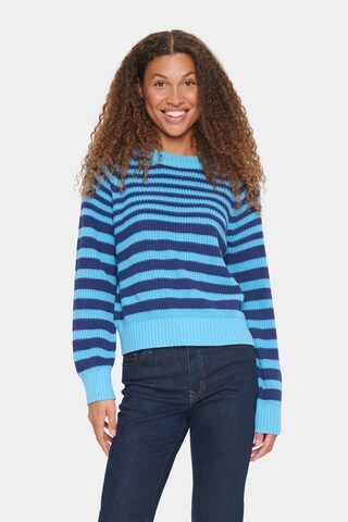 SAINT TROPEZ Pullover 'Ibenmei' in Blau: Vorderseite