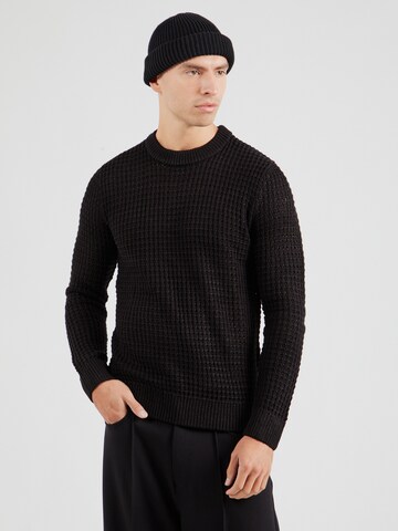 JJ Rebel Pullover 'JREBCARTER' in Schwarz: Vorderseite