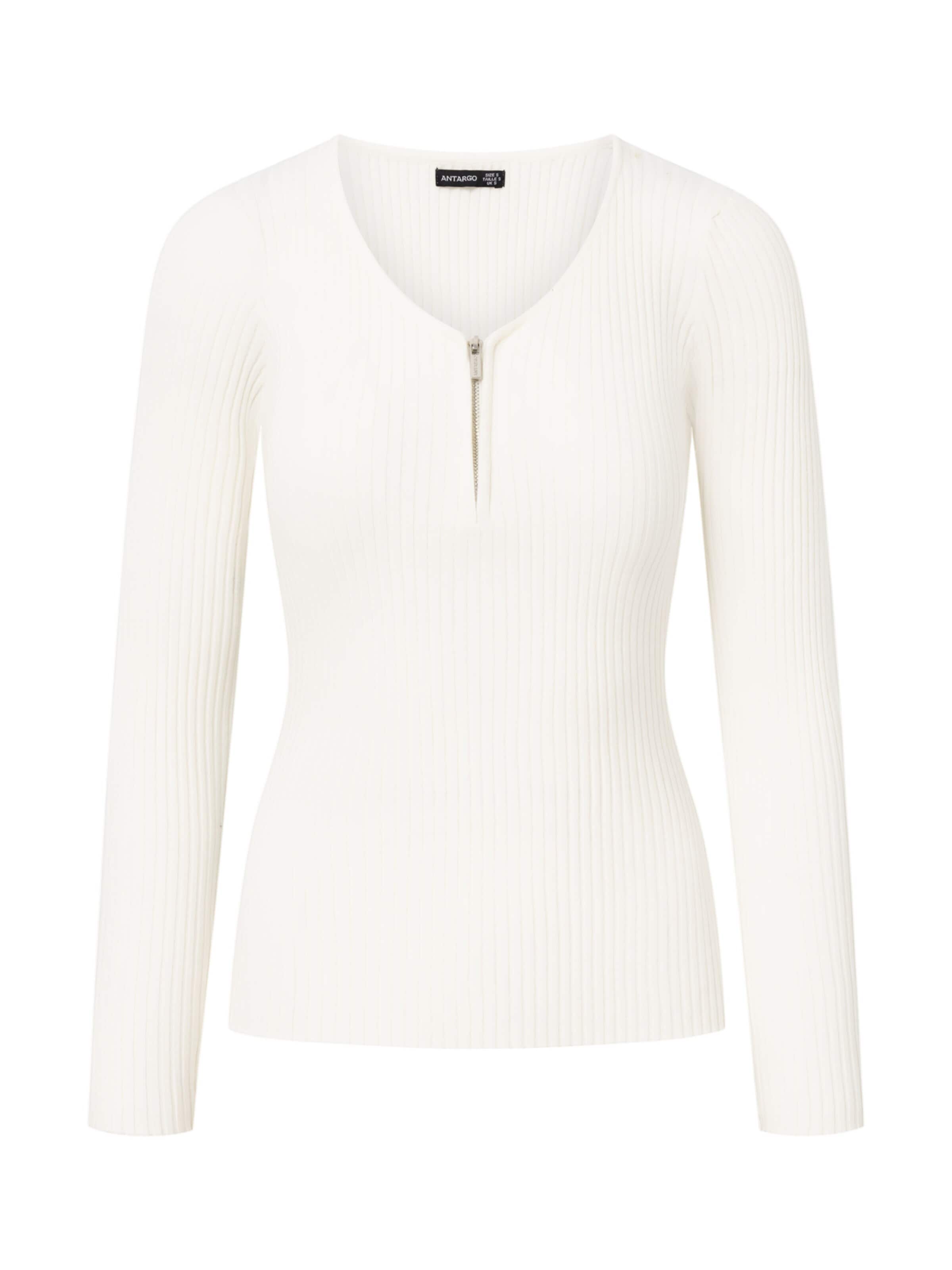 Antargo Pullover 'Delia'‌‌‌‌‌‌ in Weiß: Vorderseite