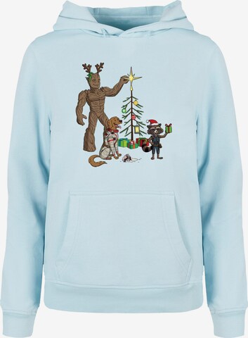 ABSOLUTE CULT Sweatshirt 'Guardians Of The Galaxy - Holiday Festive Group' in Blauw: voorkant