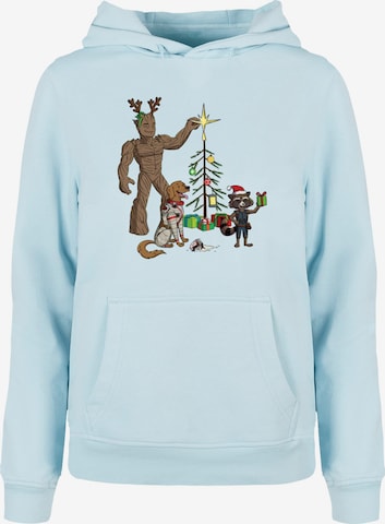 ABSOLUTE CULT Sweatshirt 'Guardians Of The Galaxy - Holiday Festive Group' in Blauw: voorkant