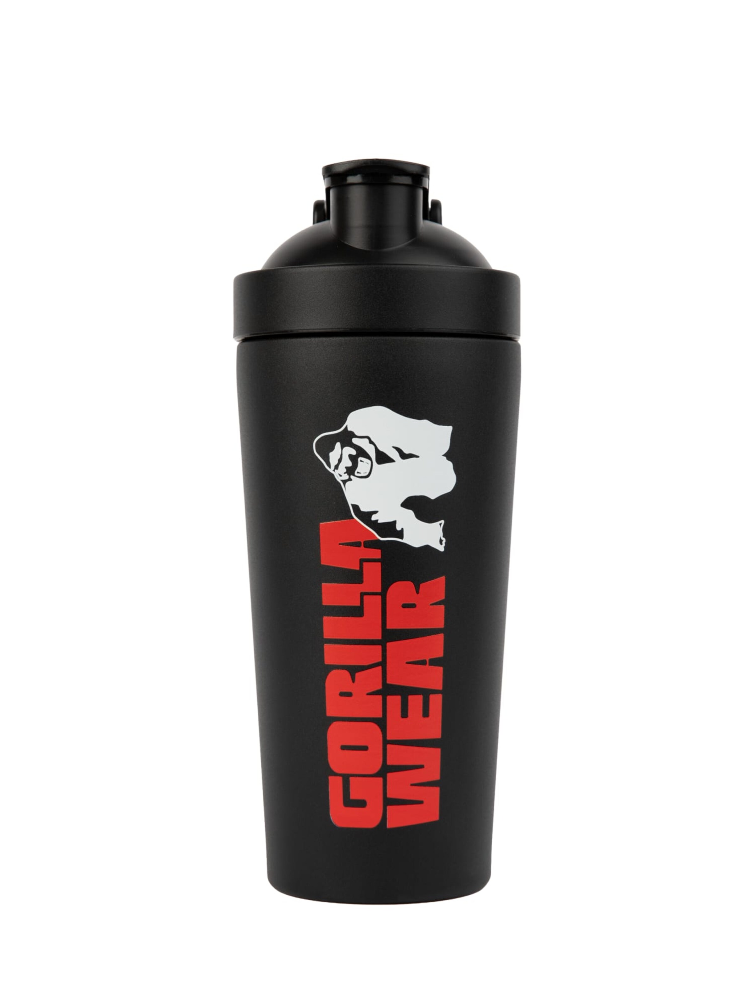 Gorilla Wear Drinking Bottle 'Metal Shaker 740ML' in XS-XL in Fire red / Black / White, Item view