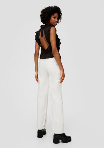 QS Wide leg Jeans 'Catie' in Wit