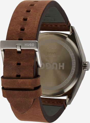 HUGO Red Analoog horloge in Bruin