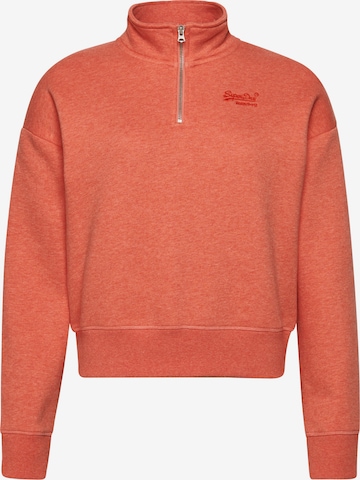 Sweat-shirt Superdry en rouge : devant