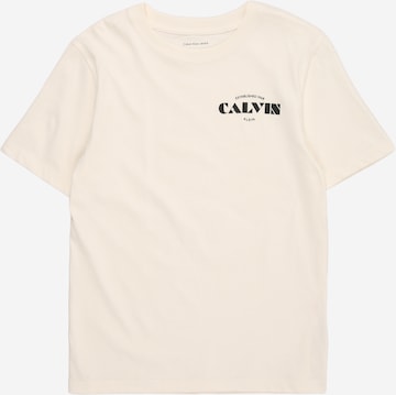 balts Calvin Klein Jeans T-Krekls: no priekšpuses