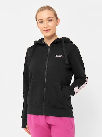 BENCH Sweatjacke 'DARCINE' in Schwarz: predná strana