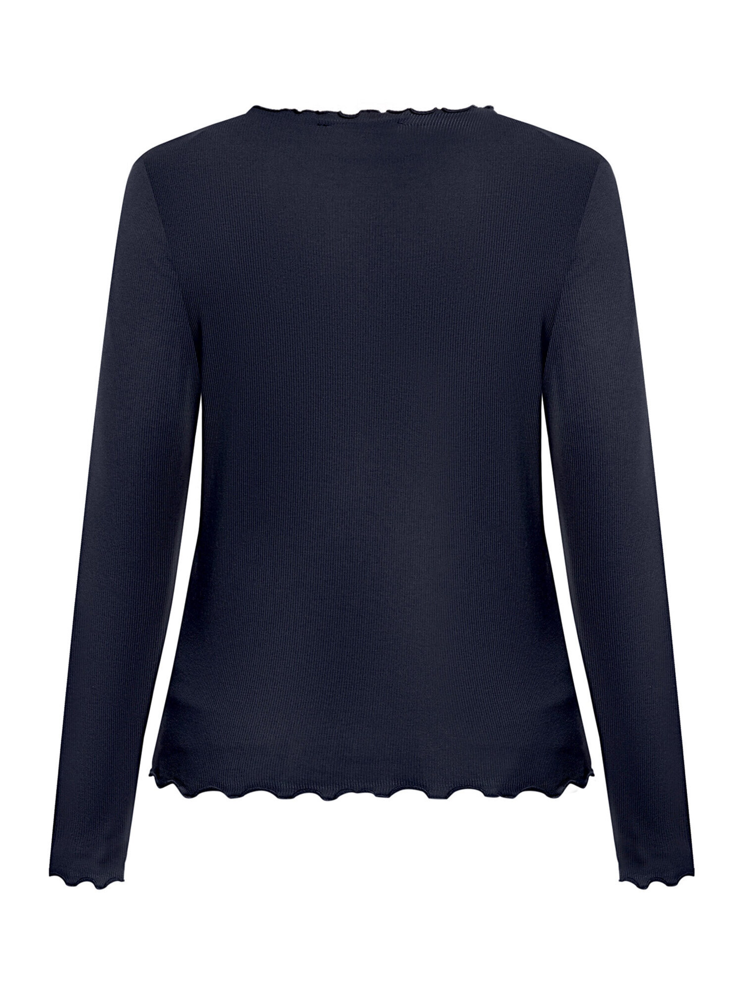 Cartoon Langarm-Shirt mit Kragen in Blau