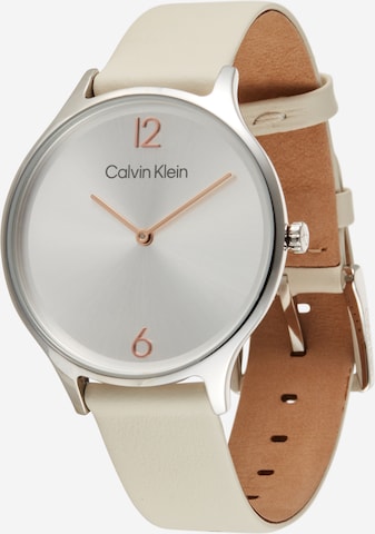 Calvin Klein Analoog horloge in Beige: voorkant