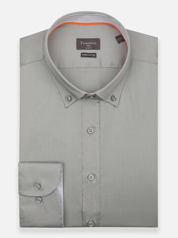 Slim fit Camicia business 'Leonardo' di 7Camicie in grigio: frontale