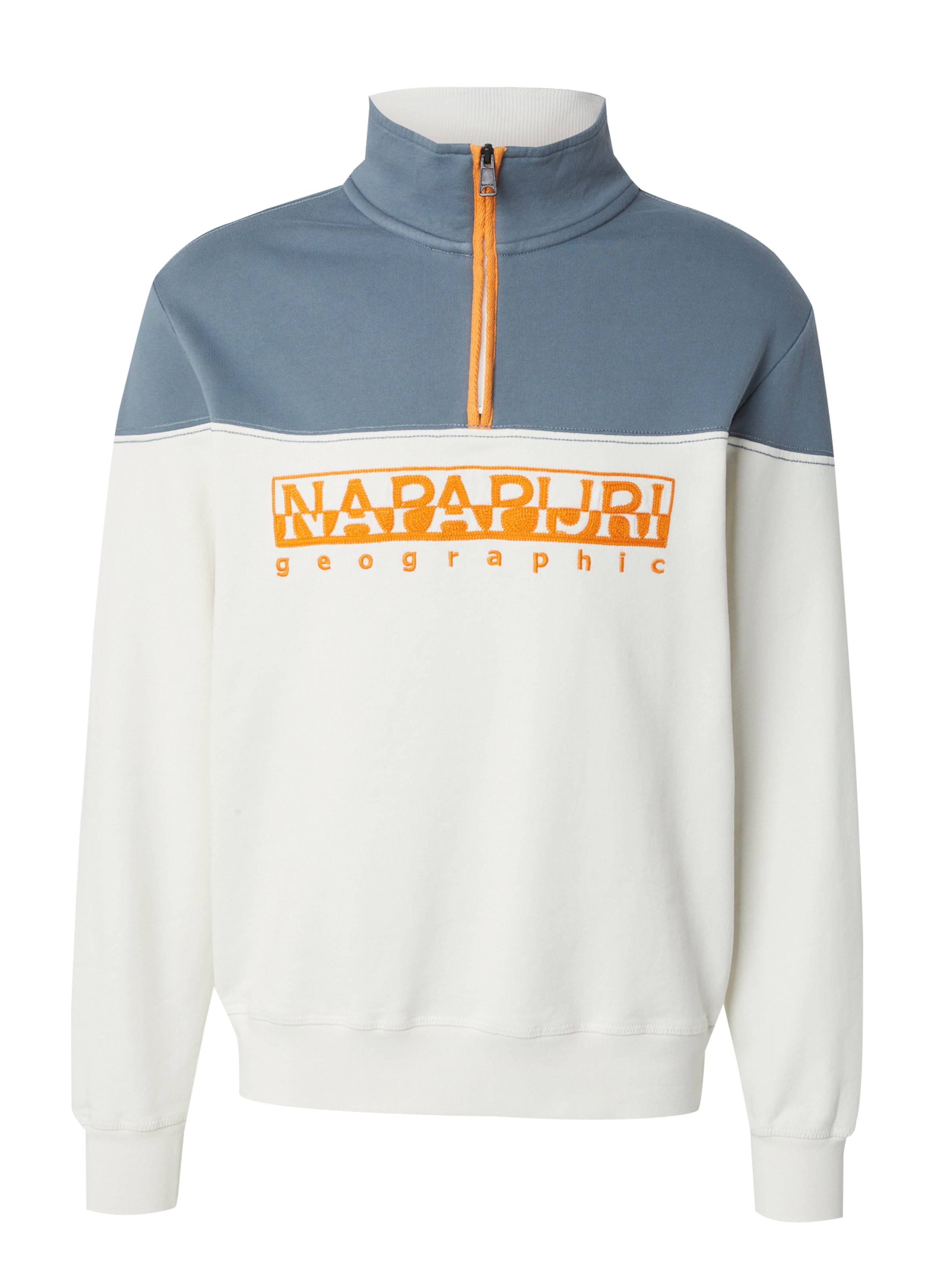 NAPAPIJRI Μπλούζα φούτερ 'B-Saturnia' σε λευκό: μπροστά