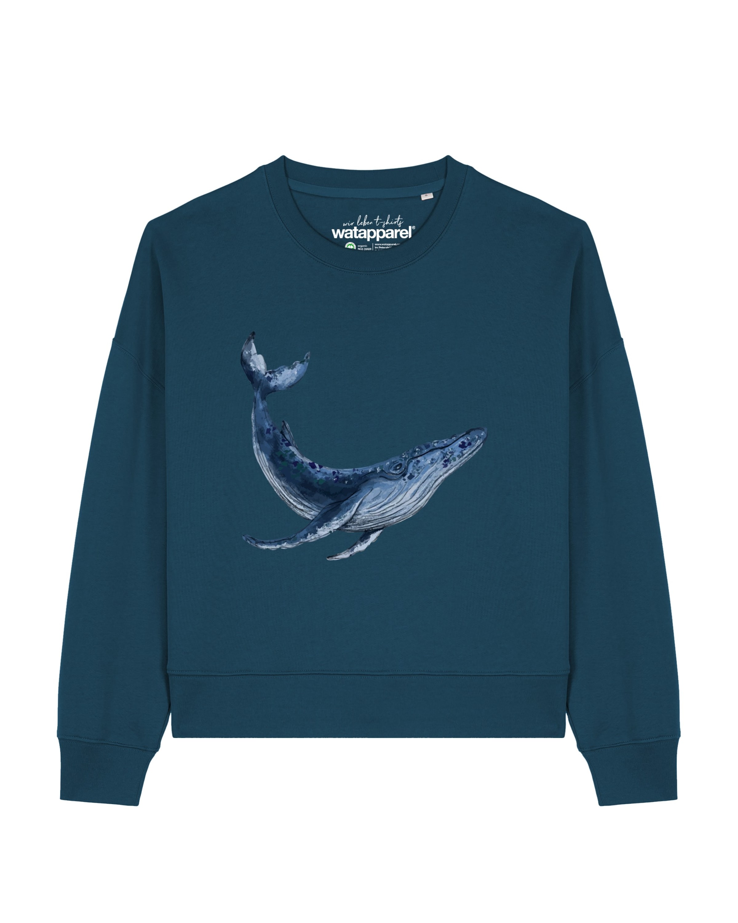 Watapparel Sweatshirt 'Wal ' in Grün: Vorderseite
