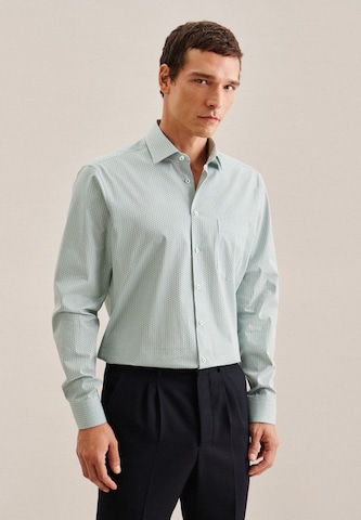 SEIDENSTICKER Regular fit Businessskjorta i grön: framsida