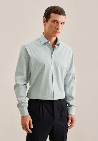 Coupe regular Chemise business SEIDENSTICKER en vert : devant