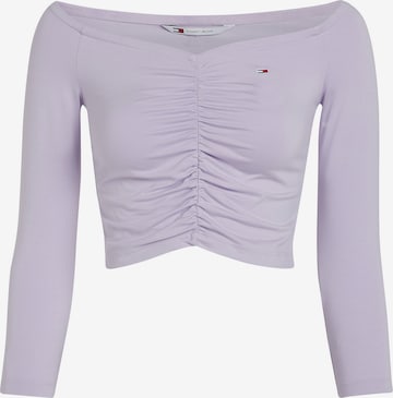 Tommy Jeans Shirt 'Essentia' in Lila: predná strana